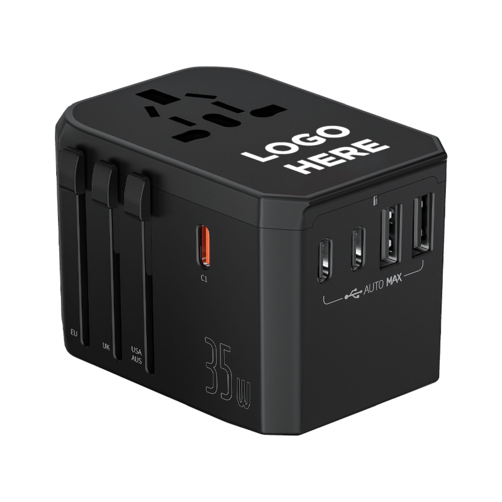 BRAD 13 - UNIVERSAL TRAVEL ADAPTER LIGHT UP LOGO - Image 2