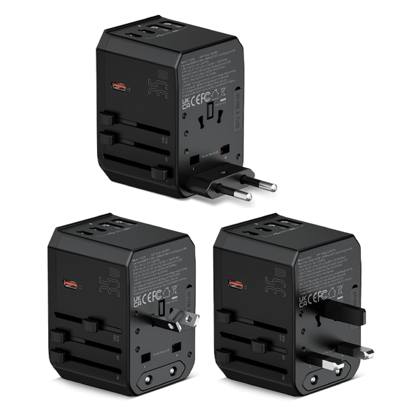 BRAD 13 - UNIVERSAL TRAVEL ADAPTER LIGHT UP LOGO - Image 5