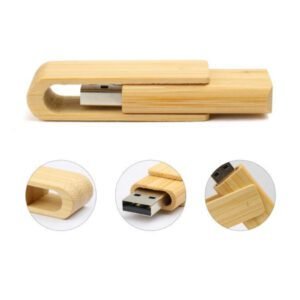 BRAF 093 - WOODEN SWIVEL USB FLASH DRIVE