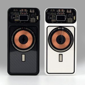 BRAK 124 - TRANSPARENT MAGNETIC WIRELESS LIGHT-UP LOGO POWERBANK FAST CHARGER