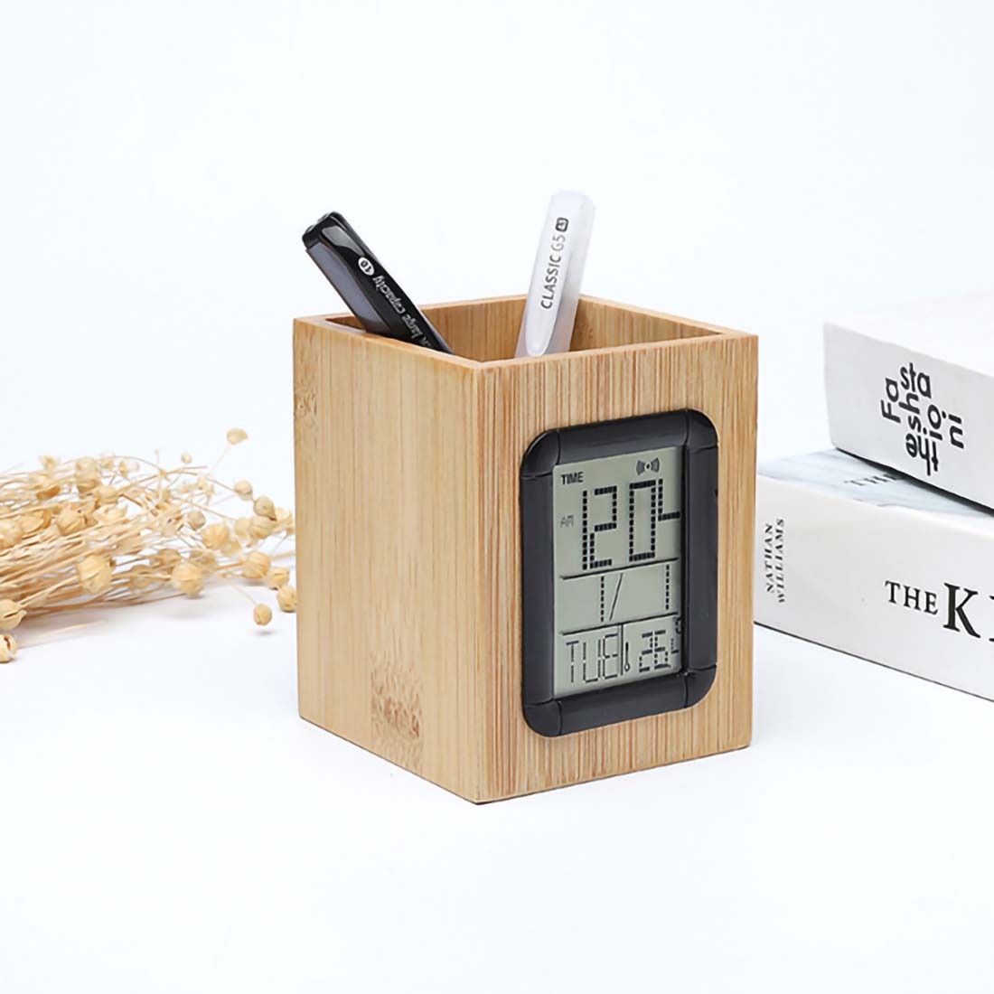 braph-02-bamboo-pen-holder-with-lcd-digital-clock