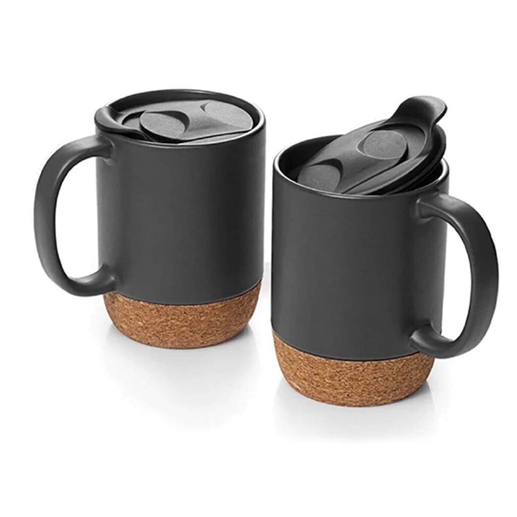 BRATM 23 - CERAMIC MUG WITH CORK BOTTOM